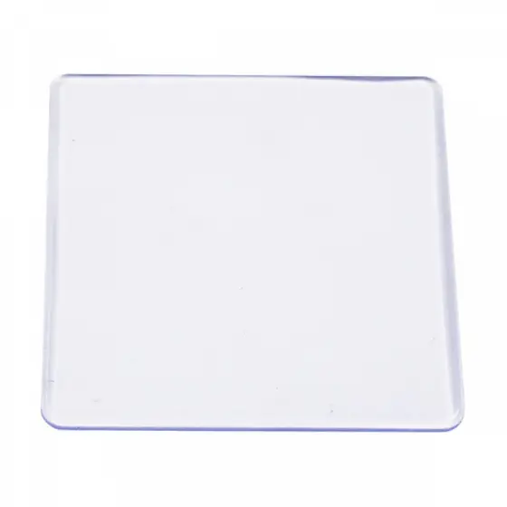 Base Acrílica Incolor Plástico Resistente 7x7 Corte Ideal Para Artesanato Biscuit 50 unidades