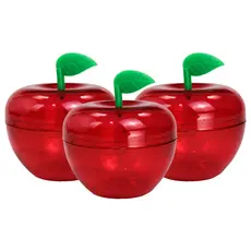 Mini Maçã Vermelha Acrílica Com folha Kit Festa Lembrancinha Decoração Branca de Neve Aniversários