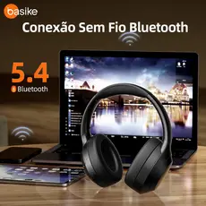 Basike fone de ouvido sem fio Bluetooth microfone embutido estéreo de redução de ruído ativo