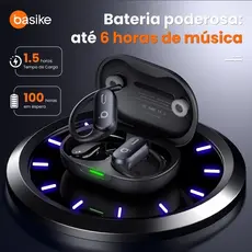 Basike Wireless OWS estéreo Bluetooth fone de ouvido à prova d'água IP67