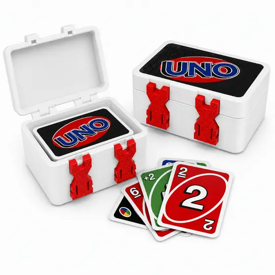 Porta Cartas UNO com Estojo Organizador | Caixa Rígida para Baralho Uno | Proteção e Organização