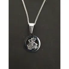 Corrente 44 cm Com Pingente São Jorge - Aço Inox Para Presente Barato  Familia