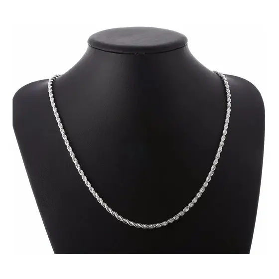 Corrente Cordão Torcido Masculino 70 Cm Aço Inox 316 Cirúrgico Barato Top