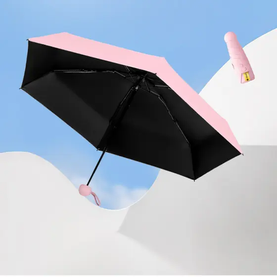 Mini Guarda Chuva Com Proteção Uv Usa Chuva e Sol