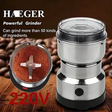 Moedor Grãos Inox 300ml | Café/Amendoim/Bebê | 150W 220V | Ultra Rápido /4 lâminas F5