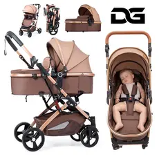 Carrinho de Bebe Passeio Berço Reversível com Moisés até 15kg Dobrável Confortável Ajustável P7