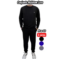 Conjunto Moletom Blusão e Calça Moletom Masculino Flanelado Kit Blusão de Frio