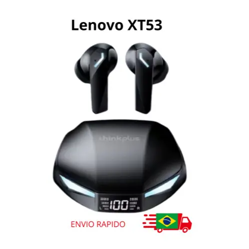 Fone De Ouvido Tws Lenovo Thinkplus XT53 Bluetooth Gamer, Resistente à Água, Som Imersivo e Conforto Original