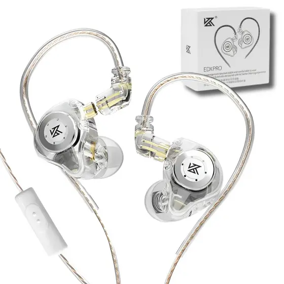 Fone de Ouvido KZ EDX Pro Original In-Ear Profissional Gamer Driver 10mm Som HiFi