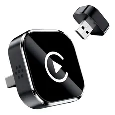 Adaptador CarPlay e Android Auto Sem Fio 2 em 1 Mini Box AI BT WiFi Conexão Automática para Carro
