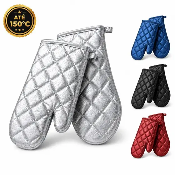Luvas Térmicas Para Forno Cozinha Air Fryer Resistente ao Calor Premium Quente