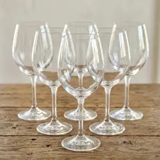 Kit 6 Taças de Vidro Água e Vinho Titanium Vidro 435ml Jogo de Taças Transparentes Grandes Praticasa