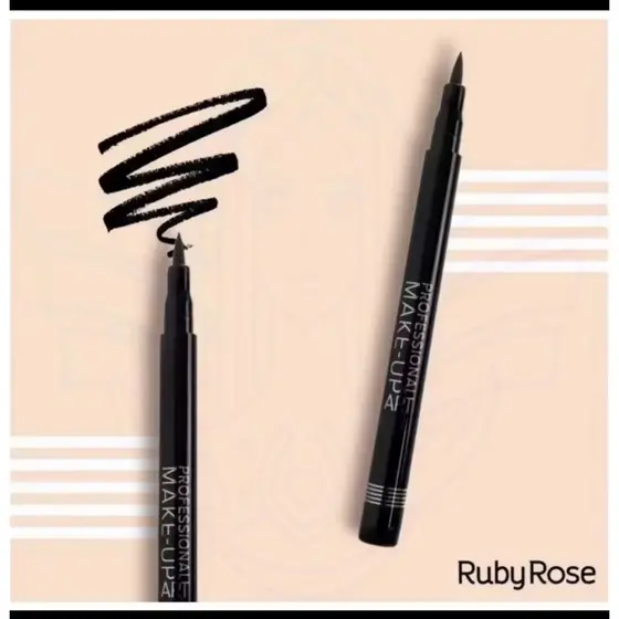 Caneta Delineador RUBY ROSE HB 090 Ponta Fina Feltro Precisão Prova D'água Olho Gatinho Fácil