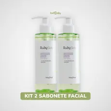 Kit 2 Sabonete Facial Ruby Skin Ruby Rose® Gel Limpeza