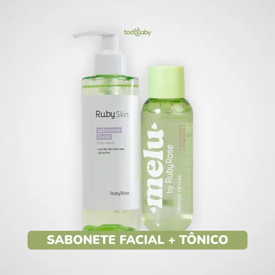 Sabonete de Limpeza Facial + Tônico Melu Ruby Rose® Skincare