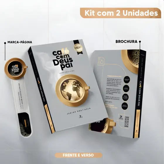 Livro Café Com Deus Pai Kit 2 Edição 2026 Júnior Rostirola Porções Diárias de Amor Original