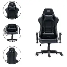 Cadeira Gamer X V2 140 Kg Regulável E Almofada Preto E Cinza