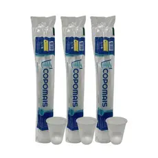 Kit com 3 Pacotes de Copo Descartável 200ml Transparente Copomais com 100 Unidades cada