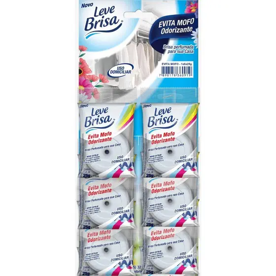 Kit 6 Unidades Pedra Evita Mofo Leve Brisa 25g