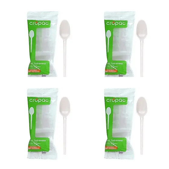 Colher Sobremesa Cropac Cristal 12,2cm 200 Unidades