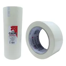 Fita Crepe 120mic 48mmx50m Pacote Com 6 Unidades Artesanato Lisa Branca/transparente