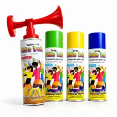 Kit Spray Colorido para Cabelo Verde Amarelo Azul Torcida Festa Copa com Variações