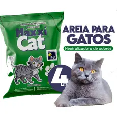 Areia Para Gatos Sanitária Antiodor Maxxi Cat 4Kg  a 20Kg Granulado Sanitario Para Gatos