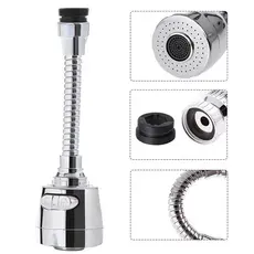 Bico Arejador de Torneira Antirrespingos/Filtro com Rotação 360° para Economia de Água