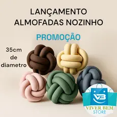 Almofada Nó Escandinavo Luxo Macia – Almofada Decorativa para Sofá e Cama
