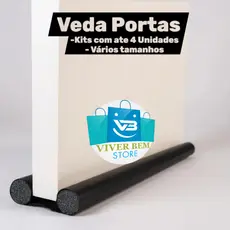 Veda Porta Rolinho 80 a 100cm – Protetor com Dupla Proteção para Portas