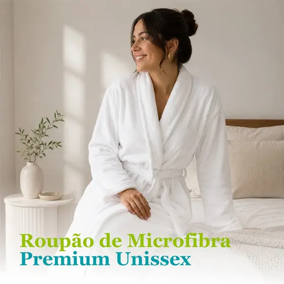 Roupão de Microfibra Premium Super Macio – Unissex, Confortável e Aconchegante