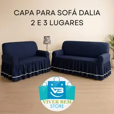 Capa Protetora para Sofá Dália 2 e 3 Lugares – Lavável e Decorativa