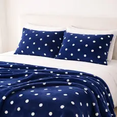 Cobertor Casal Flannel Poá 2,30 x 2,45m com Fronhas – Kit com Quantidade Variável