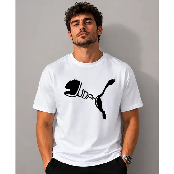 Camiseta Streetwear Unissex 100% Algodão Masculina e Feminina Estampada Judah Leao Camisa Premium