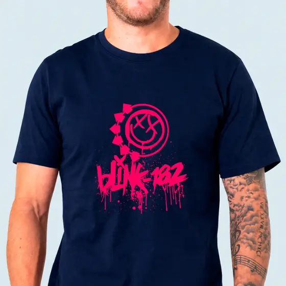 Camiseta BANDA BLINK-182 Streetwear 100% Algodão Masculina e Feminina Unissex Camisa Premium Rock