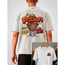 Camiseta BASQUETE PASSION Streetwear 100% Algodão Masculina e Feminina Unissex Camisa Premium