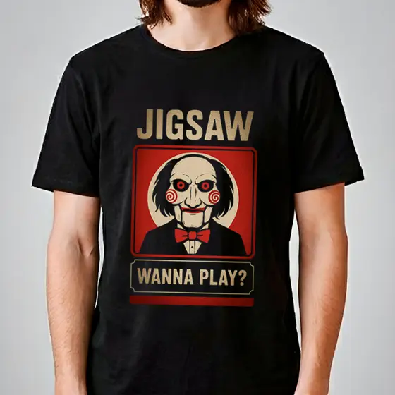 Camiseta JIGSAW JOGOS MORTAIS Streetwear 100% Algodão Masculina e Feminina Unissex Camisa Premium