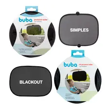 Kit Com 2 Protetor Solar Buba Infantil Para Carro Com Ventosa Protege Sol e Dos Raios Solares