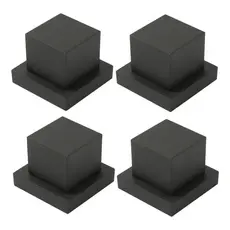 Combo Kit 4 Acabamento Quadrado Black Matte Metal Luxo para Registro 1/2 x 3/4 Padrão Deca