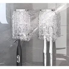 Porta Escova De Dente E Pasta Com Copo Luxo Para Enxaguante Bucal Montado Na Parede Sem Perfuração Promoção