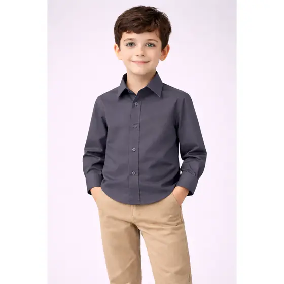 Camisa Social Infantil Manga Longa Diversas Cores Pronta Entrega
