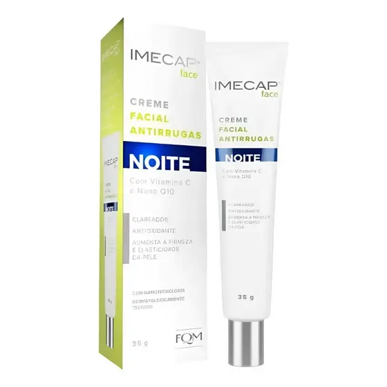 Creme Hidratante Facial Imecap Face Noite 35g Clareador Antirrugas Com Vitamina C - FQM