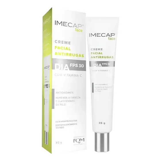Creme Hidratante Facial Antirrugas Imecap Face Dia FPS 30 35g Com Vitamina C