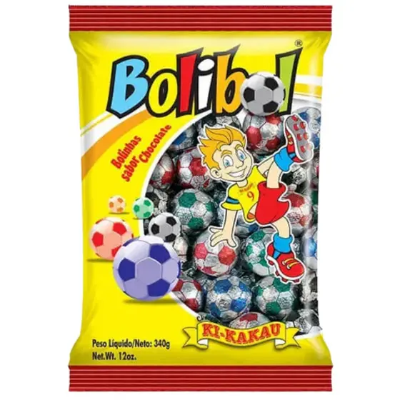Bolinha de Chocolate Futebol 35 Unidades Ao Leite Criança Festa Lembrancinha Bolibol Ki-kakau
