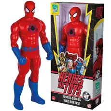 Boneco Homem Aracniano Super Herói Aranha Brinquedo Teia Vermelho e Azul