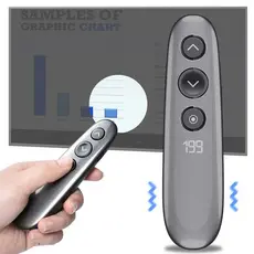 Apresentador Sem Fio Destacando Ampliação Caneta Laser Holofote Temporizador LED LCD Ponteiro Digital Air Mouse USB Apre