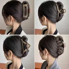 1/2/3 Piranha Garra Cabelo Presilha Grande Prendedor Plástico Formato Quadrado Minimalista Feminino