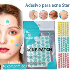 Adesivo para Espinha Formato Estrela - Hidrocoloide - 8 Cores - 40/80/120 Unid