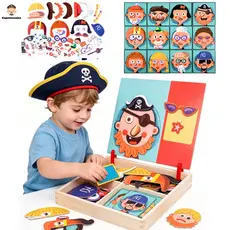 Crianças Montessori Toy Puzzle Crianças Magnetic Magnet Puzzle