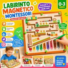 Montessori Alfabeto Magnético Labirinto Aprendizagem Carta Criança Quebra-Cabeça Placa